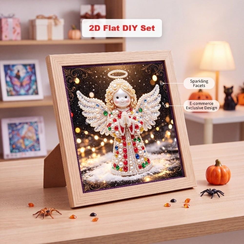 Delicate DIY Pearl Painting Kit 2D Flat Christmas Ornament  Porch Decoration