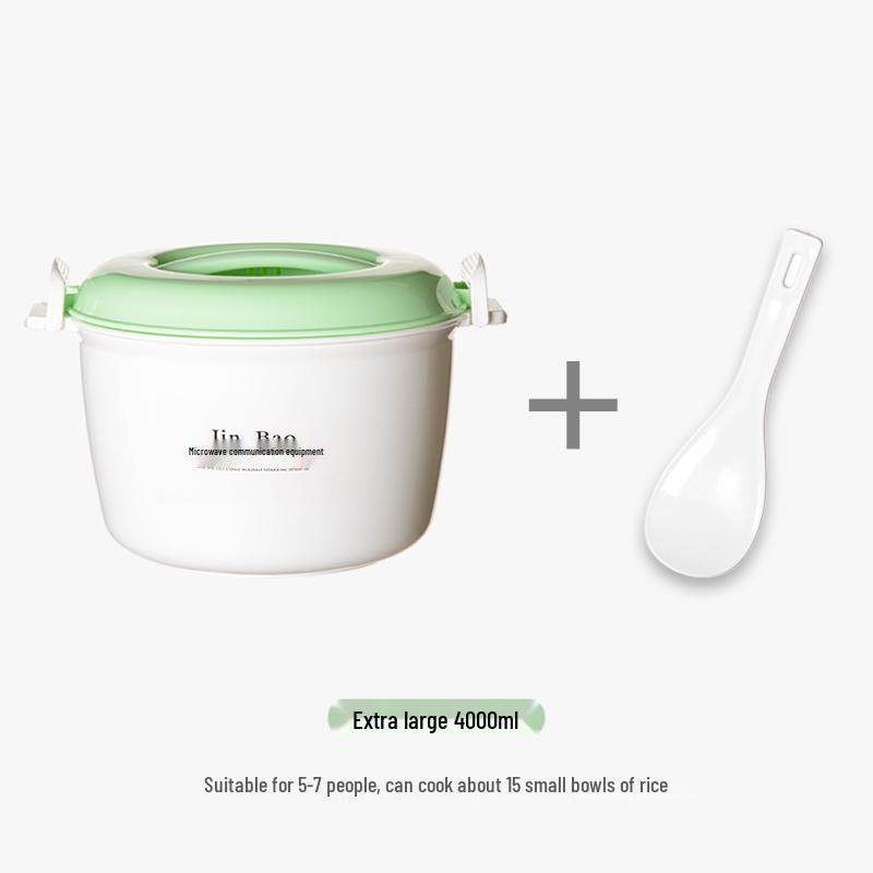 Microwave Rice Cooker and Steamer Lunch Box Set with Noodle Bowl and Utensils
