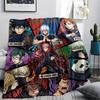 1PC Jujutsu Kaisen Patterned Flannel Blanket Suitable For All Seasons For Home Decor Warmth And Comfort Gifts Holiday Present