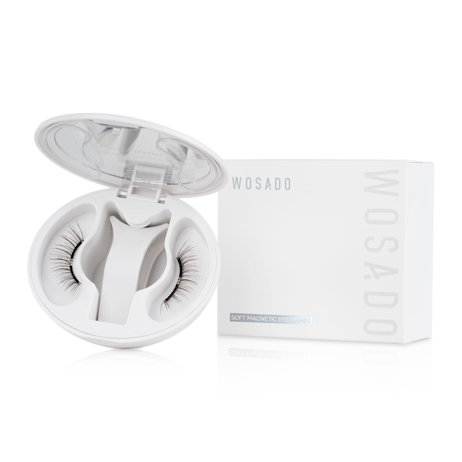 

WOSADO Magnetic False Eyelashes, Integrated, No. 02 Natural Brown 2.0, Magnetic False Eyelashes, No Adhesive Required, Fluffy, Natural Look, Reusable,