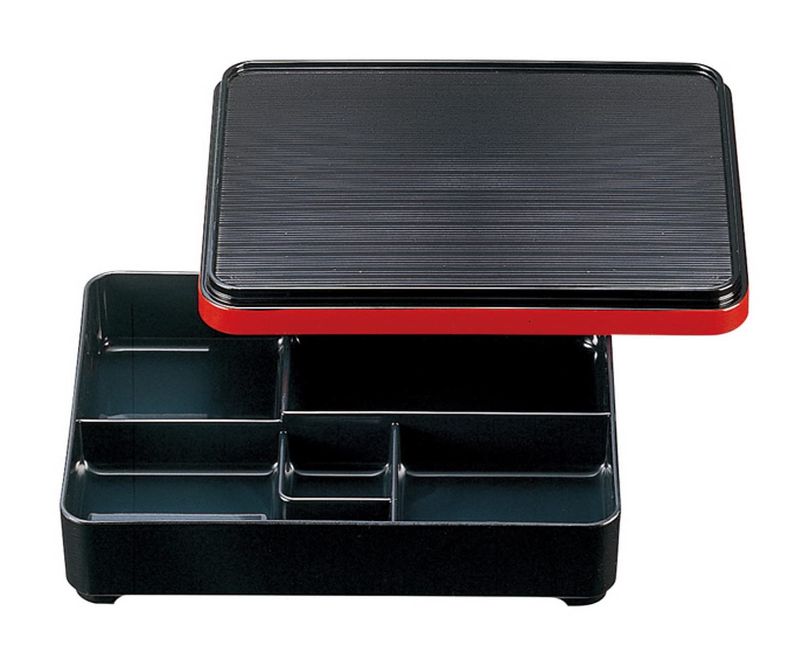 Fukui Craft Длинный Маико Бэнто Черный Красный Черный 23213420 Коробка 8,5 дюймов, Ободок, Внутренность, (покрышка)