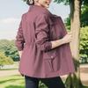 2026 New Korean Style Slim-Fit Windbreaker for Women, Spring and Autumn Stand-Up Collar Solid Color Coat