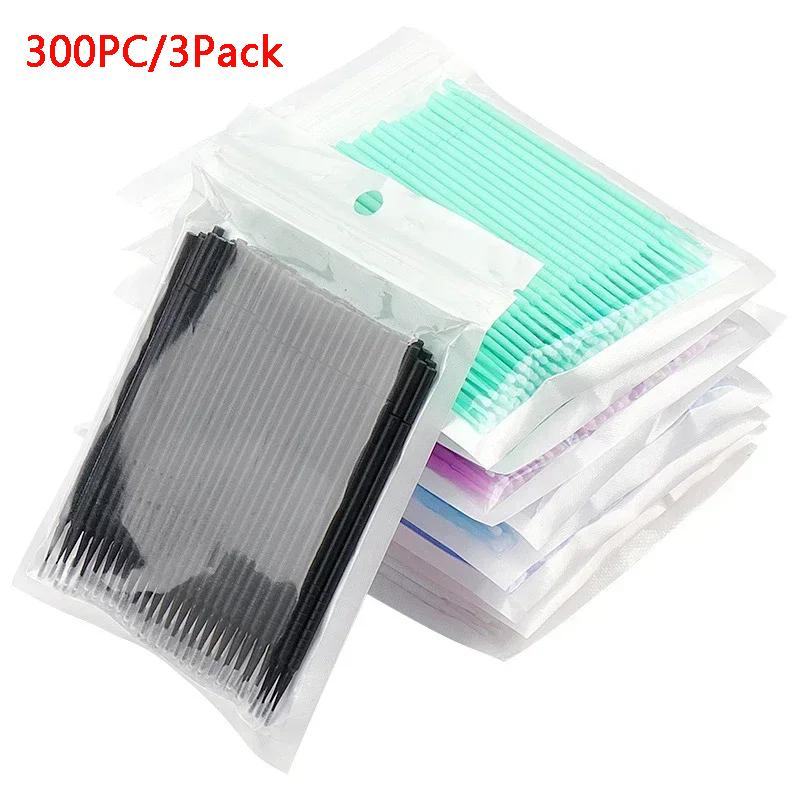 100 ks štěteček na čištění řas Prodlužování řas Mikro vatový tampón Individuální řasy Mikrokartáček Beauty Makeup Clean Remover Tools