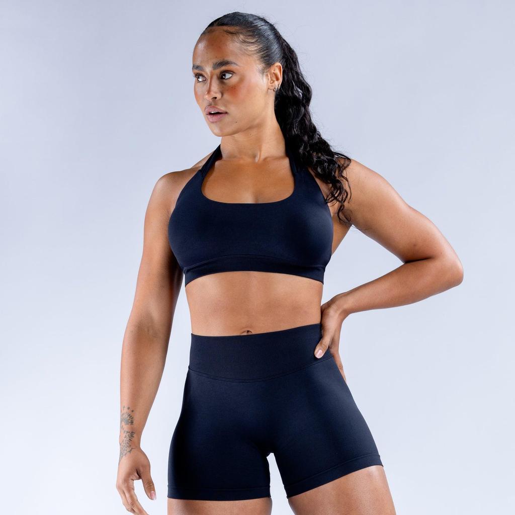 Seamless Backless Halter Yoga Sports Bra – Anti-Exposure, Back Shaping Vest