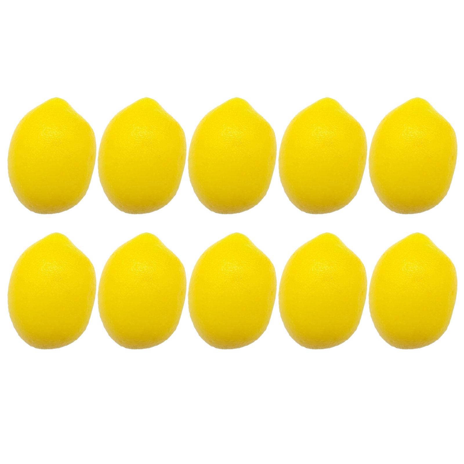 

10 шт./уп. Реалистичный искусственный лимон, имитация желтого лимона, фрукты для украшения кухонного стола, вечеринки, корзины для демонстрации L