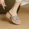 Sandalen Höhe Gummischuhe für Damen Rutschfeste Damen Hausschuhe Nicht Neue Mode VIP Stil 2024 Trend Lässige Original Pantoletten