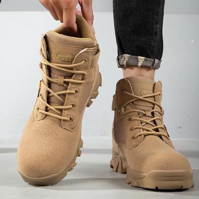 Moda Solas Grossas Antiderrapantes Botas de Motociclismo Novas Botas de Caminhada Respiráveis Botas Masculinas de Cano Alto Sapatos de Caminhada ao Ar Livre Botas Masculinas da Moda