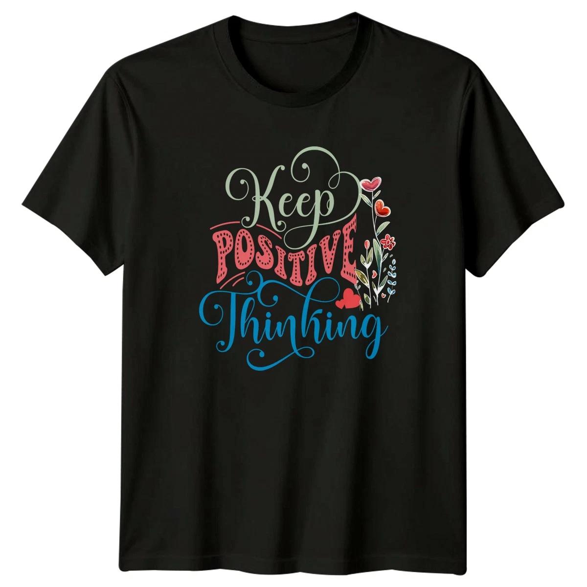 Keep Positive Thinking Womens T-Shirt Mental Health Awareness Wellness XXL