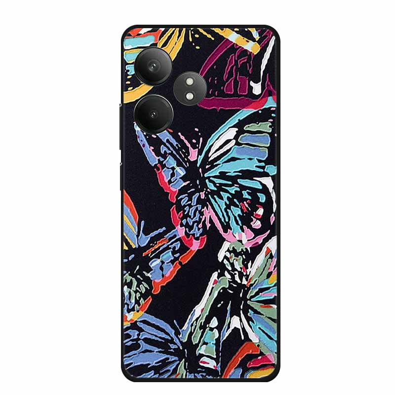 3D Emboss Case For Realme GT Neo6 Neo 6 SE 6SE Phone Case Flowers Silicone Soft Coque For Realme GT 6 T 6T Back Cover Case Funda
