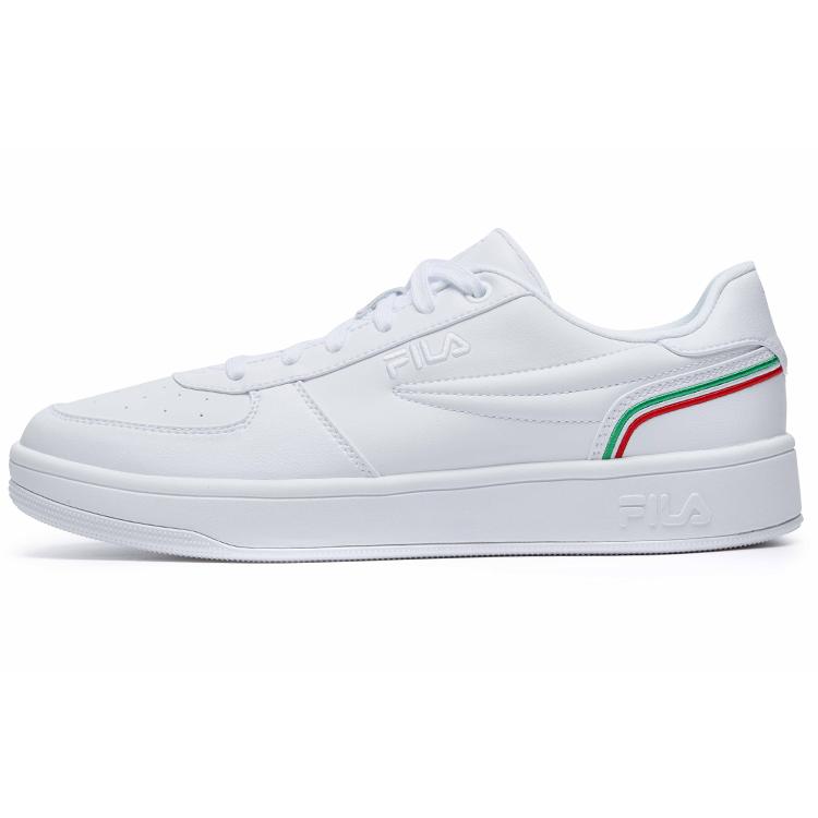 FILA FX 5 Fabric Vintage Low top Skateboard Shoes Men s FILA White F12M232207FWT 44.5