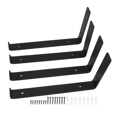 4 Stück L-Regalwinkel Starkes Metall Einfache Installation Hohe Tragfähigkeit Metall-L-Winkel für