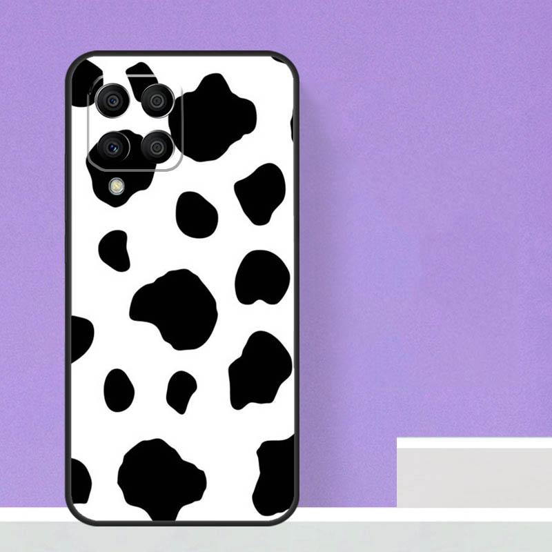 White Black Cow Print Case For Samsung Galaxy M21 M31 M15 M55 M56 M36 M16 M06 M13 M33 M53 M12 M32 M52 M14 M34 M54