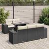 VidaXL Garden Lounge Set 6 Pcs with Cushions Black Braided Resin 3326727