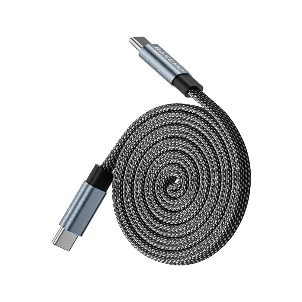 2026 New Model 240W Type C To C Nylon Braid Magnetic Data Cable Super Fast Charging Cable for Mobile Devices