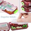 1pc 10-compartment Pill Case Portable Travel Pill Organizer Pocket Pill Box Dispenser Vitamin Fish Oil Medicine Box