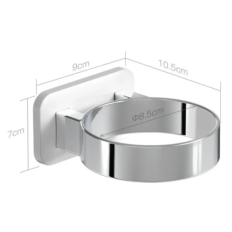 Punch-free Hairdryer Storage Rack Wall Mounted Hair Dryer Holder Stand Shelf for Home Bathroom Dressing Room Organizer