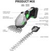 Cordless Hedge Trimmer & Mini Grass Shears,Battery Powered Electric Bush Trimmer, Handheld Grass Cutter for Lawn Edging,Shrubs,Small Bushes and Garden
