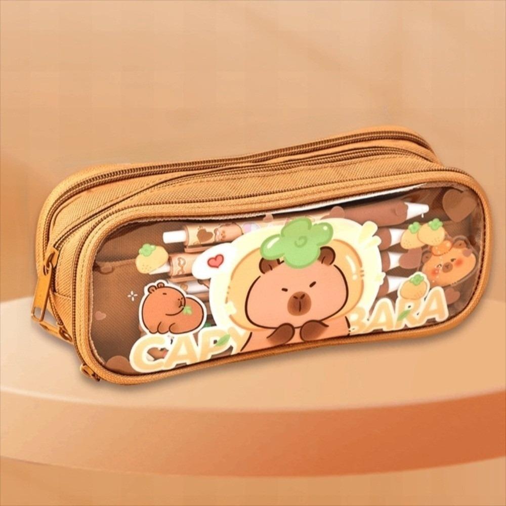 Cute Capybara Pencil Case Aesthetic Pen Pouch Durable Girls Stationery Pen Bag  Gifts