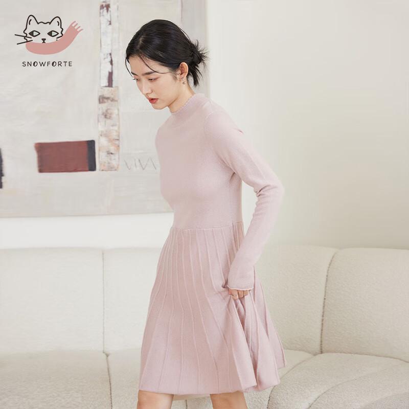 Women's 100% Cashmere Turtleneck Midi Dress