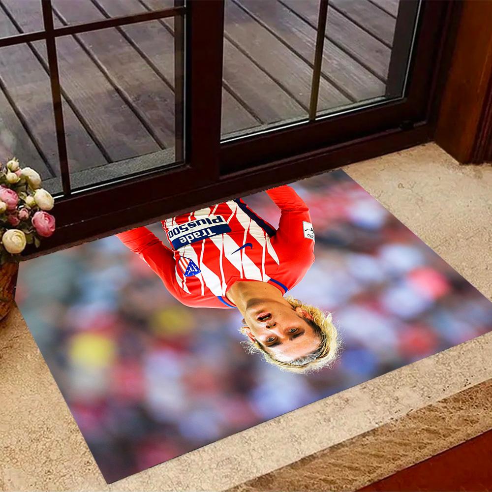 Atletico Madrid Player Floor Mat Design for Game Room Hallway Study room Bedrooms Anti-slip Rug Decorate Offices