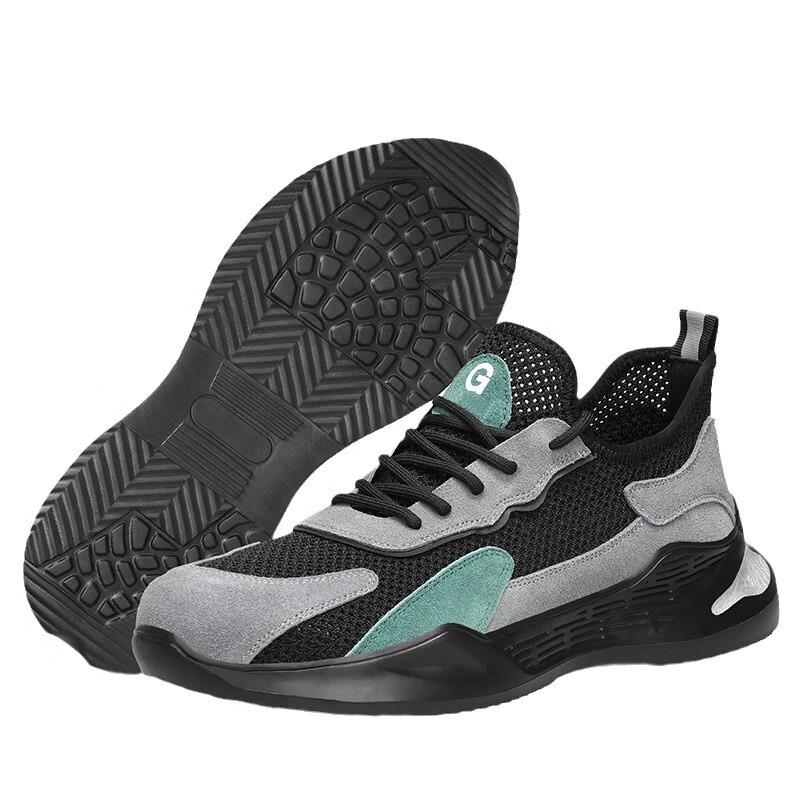Bozong Men s Summer Steel-Toe Breathable Safety Shoes EU 36-46