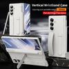 Luxur Wristband Holder Hinge Pen Slot Phone Case for Samsung Galaxy Z Fold 7 6 5 4 3 with Screen Protect Film Shockproof Cover