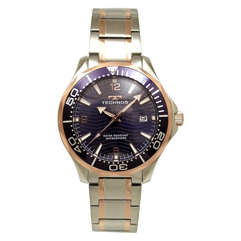 

[Technos] watch 3 needles date 10 ATM water resistant T9B98PN men s silver