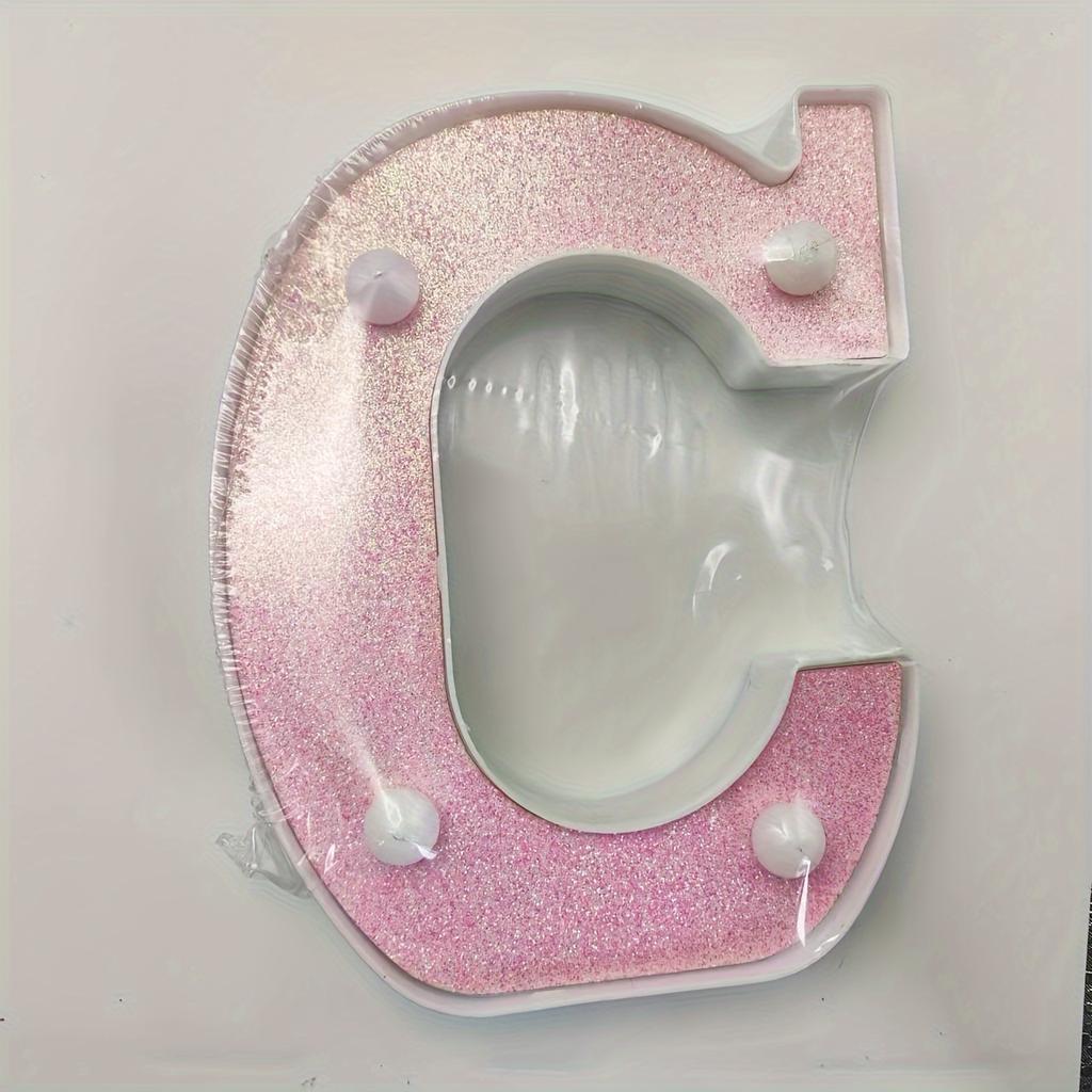 1pc Vibrant LED Lighting Letter - Battery Powered,Dimmable for Bedroom, Birthday Party, Wedding, Home, Christmas, and Eid Al-Adha Mubarak Decorations