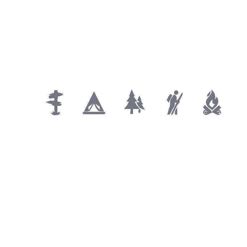 Cute And Interesting Car Sticker Decals Camping Icons Vinyl Art Sticker Rear Window Decor Car Sticker