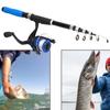 28038‑T210BL 2.1m Portable Fishing Rod Pole Set Retractable Rod Spinning Wheel Reel Baits Hooks Fishing Bag Kit