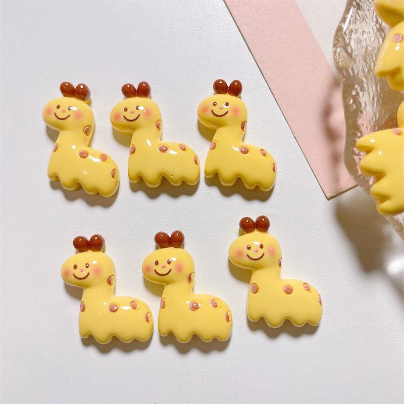 

10 Pcs Latest Cute Small Animation Bright Surface,Giraffe Series Resin Scrapbook Diy Jewelry Wedding Hairpin Decorate Accessories A99