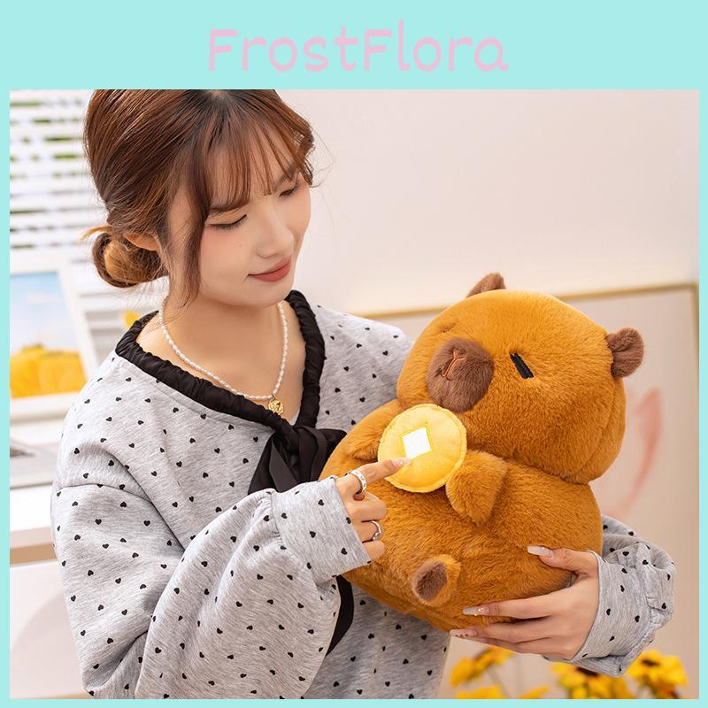 Persimmon Gold Coin Duck Capybara Plush Toy Animal Stuffed Doll Decorations