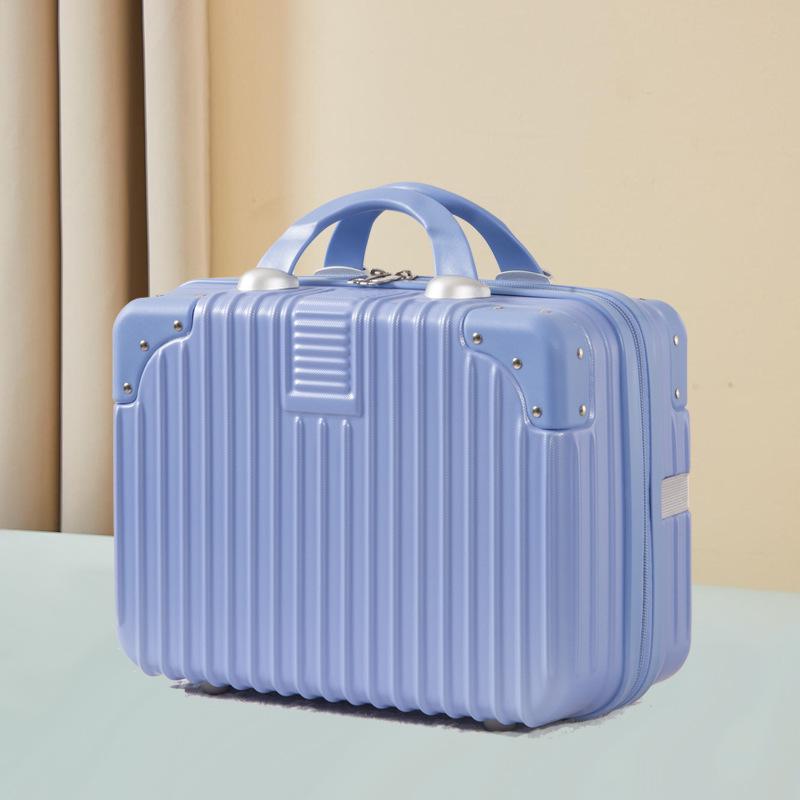 Retro Suitcase Set: 14" Women's Cosmetic Bag & 16" Men's Carry-On Luggage Gift Box.