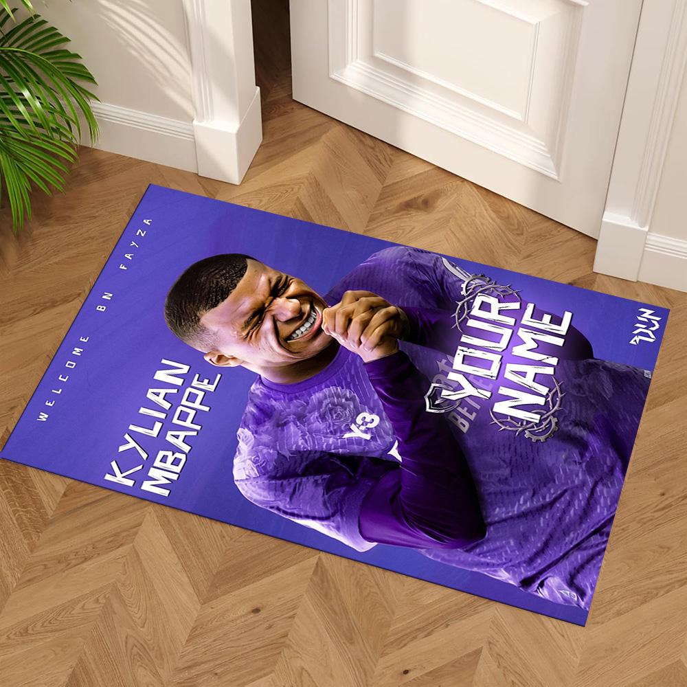 Mbappé Customize Your Name Floor Rug Office Rug Suitable for Game Room Bedrooms Study Room Outdoor Antislip Carpet Decorate Offices