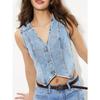 DICFY Women's Fashion Casual Summer Spring V-Neck Sleeveless Blouses & Shirts