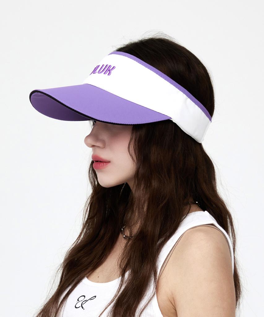 ULUK Essential Volume Embroidery Contrast Sun Cap_Purple