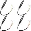 Ktecks 4PCS Motorcycle Indicators - Flowing Turn Signal Lights, Daytime Running And Brake Lights - 12V LED Amber White Red For Motorbike