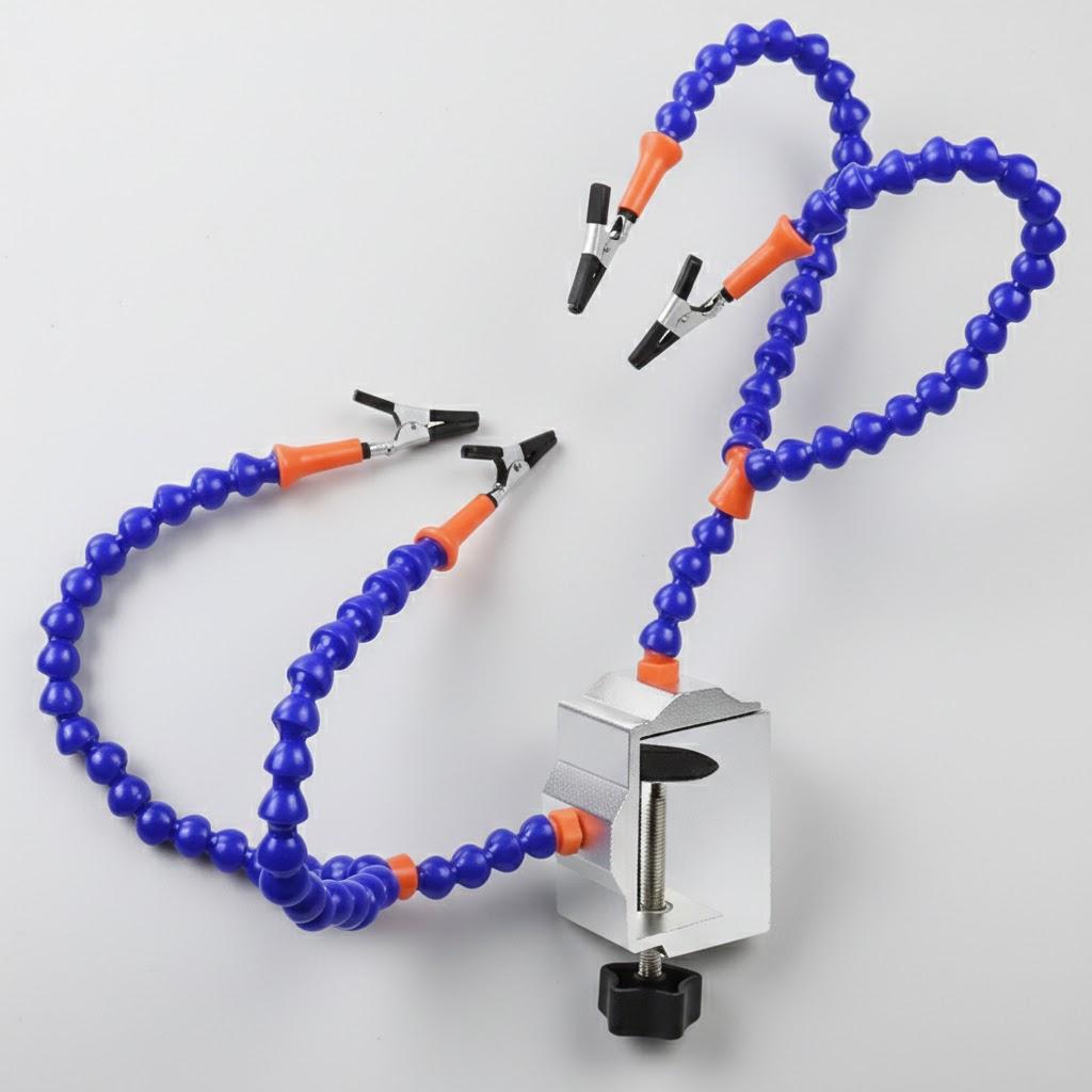 Electronics Soldering Iron Clamp Plastic Table Holder PCB Fixture Helping Hands Repair Tools Kit