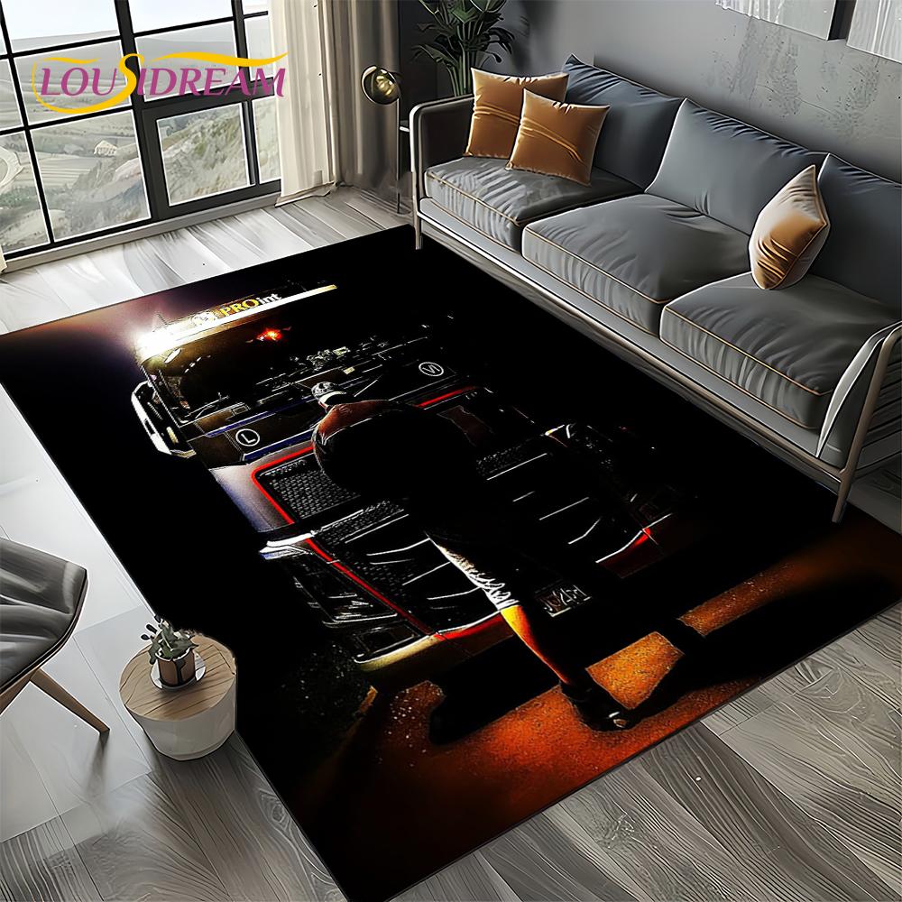 3D Print Volvo Truck Lorry Motorcycle Carpet Rug for Living Room Bedroom Home Sofa Decoration,kids Area Rug Non-slip Floor Mat