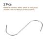 Meat Hooks, Stainless Steel Butcher S-Hook for Meat Processing, Chicken Fish Beef Hanging Drying Smoking 2Pcs