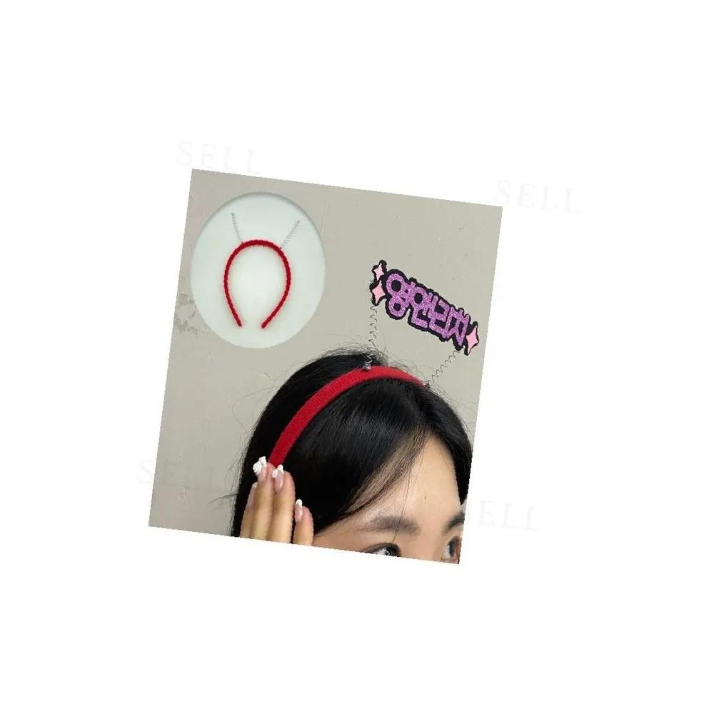 Spring headband red hairband hairband materials DIY headband
