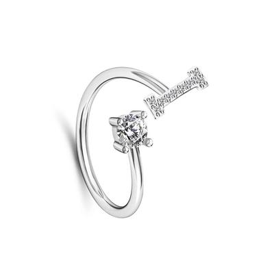 Offene Romantische Briefringe Farbe Verstellbar Party Schmuck Geschenk Mädchen Legierung Eheringe Paar Freundschaft Accessoires