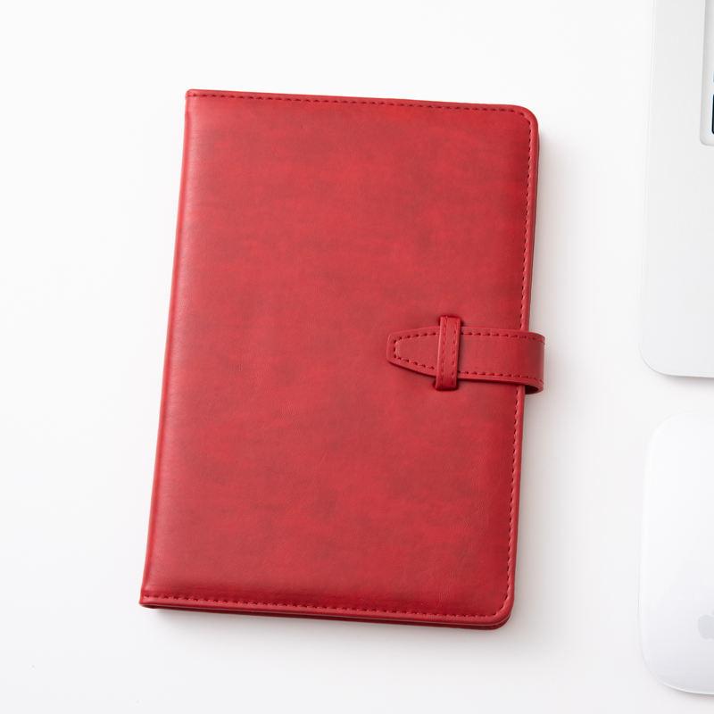 A5 Hardcover Loose-Leaf Notebook Pu Customized Planner Printed Organizer Promotional Business High Quality Leather (Red,200 Pages&A5)