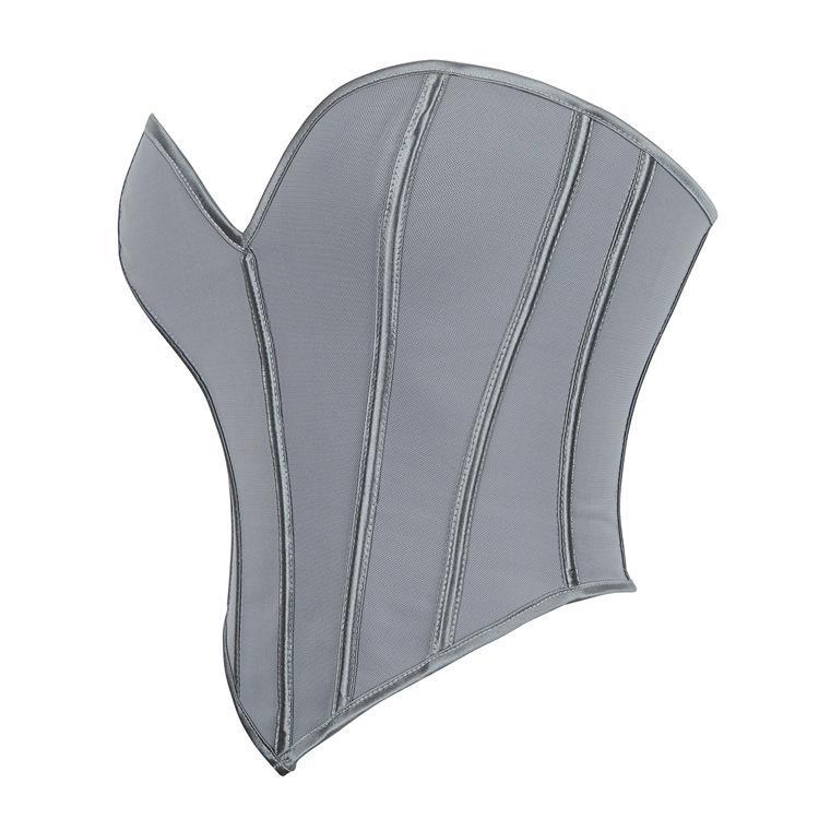 Schwarz Matt Trägerlos Sexy Hofstil Damen Top