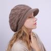 Twist Duck Cap New Style Velvet Thickened Warm Wool Beret Autumn and Winter Women's Knitted Hat