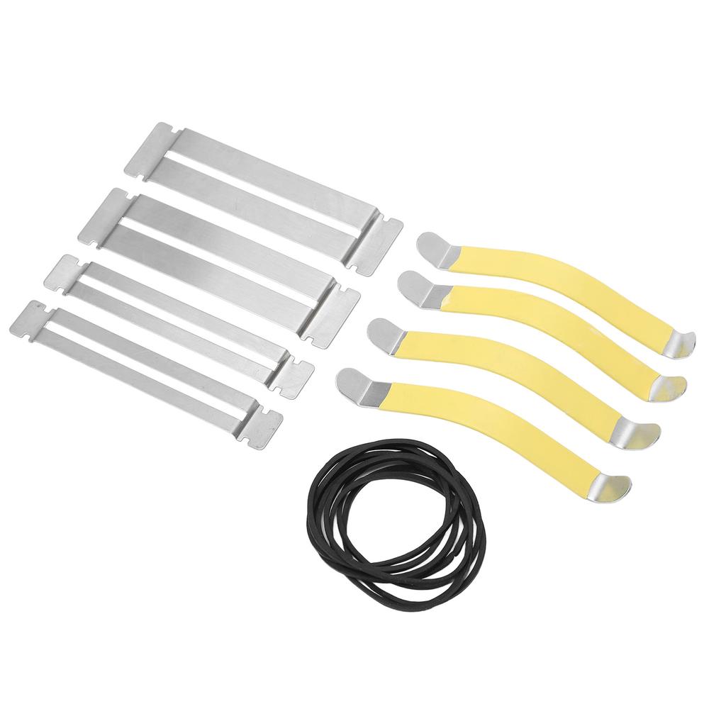 Metall gripebrettbeskyttere gitarstrengspreder gummistrikk for dressing og polering av bånd