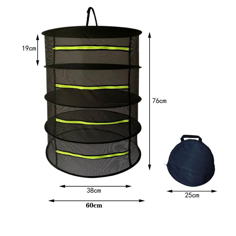 1Pc 2/4/6 Layers Drying Net for Herbs Hanging Basket Folding Dry Rack Herb Drying Net Dryer Bag Mesh For Flowers Buds Plants Organizer