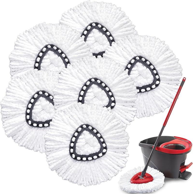 Suitable For Vileda And Ocedar Spin Mop Heads Triangular Cleaning Cloth Pad Brush Head Replacement Accessories