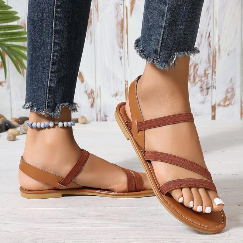 Fashion Women Sandals Summer 2024 New Flat Shoes Roman Sandals with Non-slip Rubber Sole Fashion Women Sandals Casual Shoes for Women