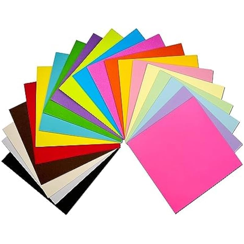 Eclet Neon Origami Paper 15 Cm X 15 Cm Pack of 100 Sheets (10 Sheet X 10 Color) Fluorescent Color Both Side Coloured For